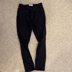 HATCH black cropped skinny jeans